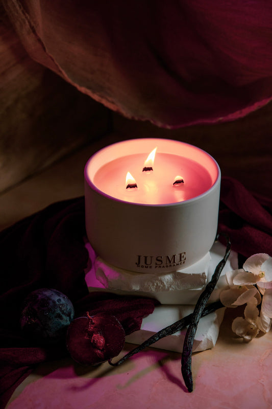 Cashmere Plum | 3-Wick Ceramic Candle