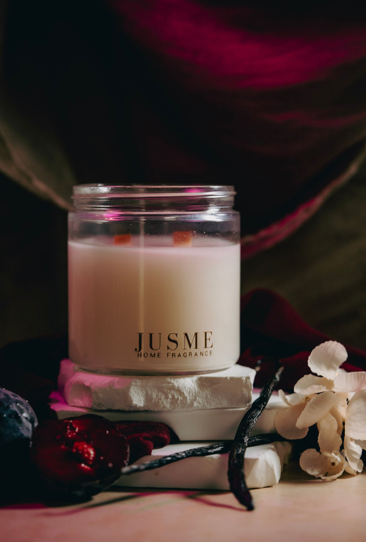 Cashmere Plum | 2-Wick Glass Candle