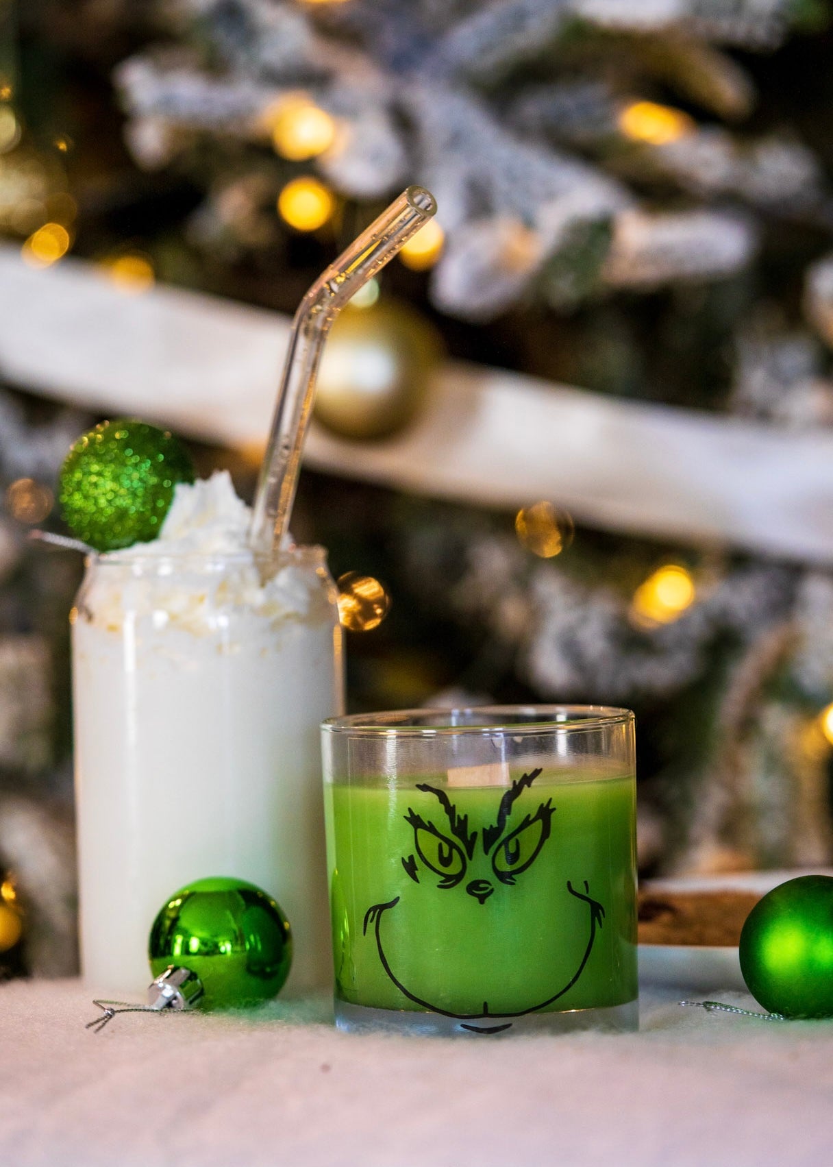 Grinch Face Candle