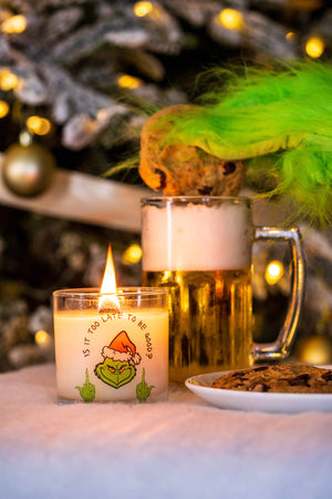 
                  
                    Grinch Is It Too Late To Be Good Candle
                  
                